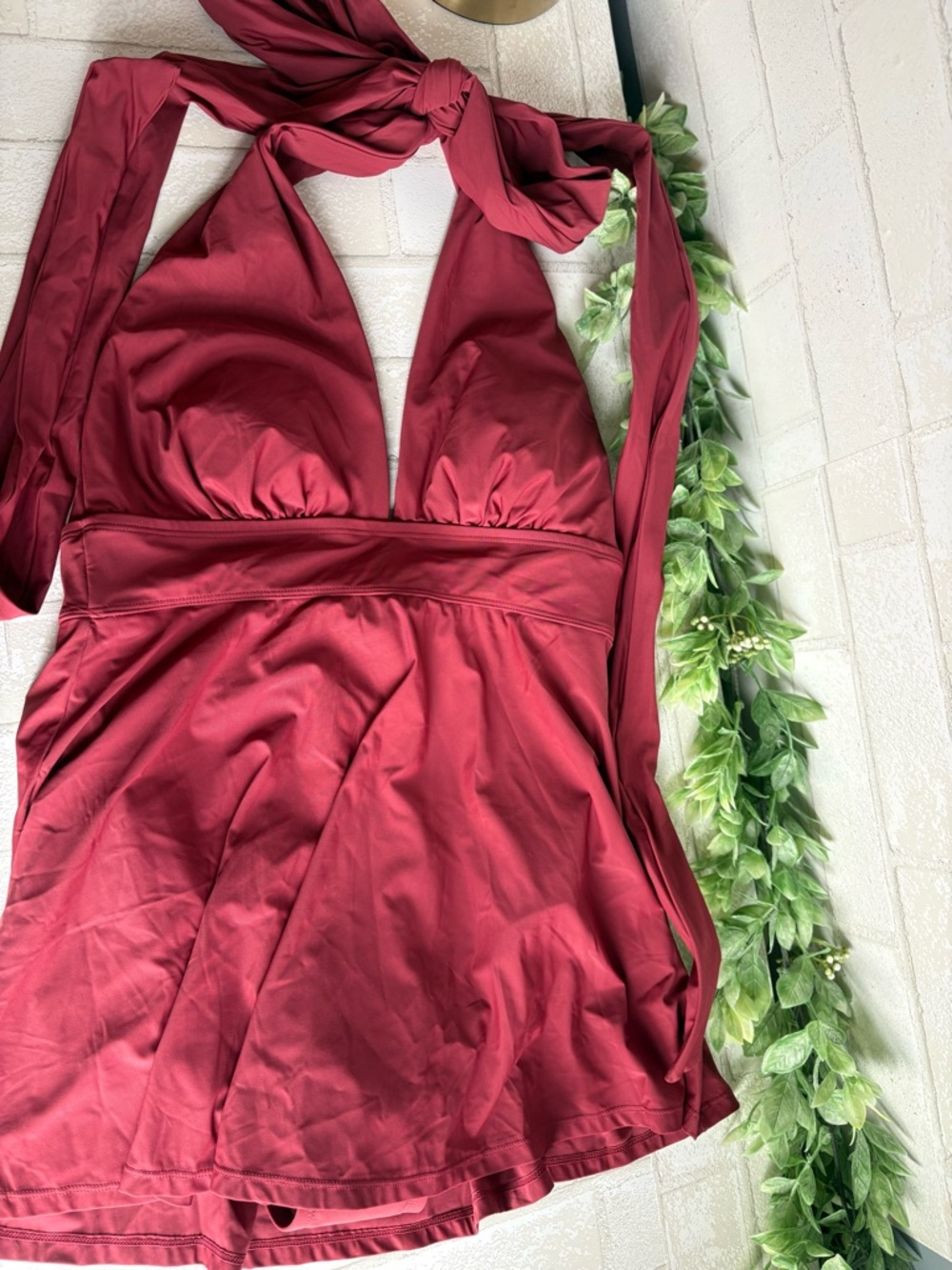 Women's Halter Swim Dress Lands End 
New woman’s size 8